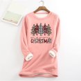 thumbnail image 1 of Tenues de Sortie pour Femmes Mode Noël Imprimé Manches Régulières Hiver Ample Vacances Décontracté Col Rond Chemise Hauts Tenues Femmes en Solde, 1 of 4