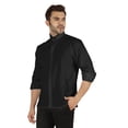 thumbnail image 4 of Bestman Formal Front Button Placket Solid Shirts For Mens Long Sleeve Regular Fit Shirt, 4 of 6