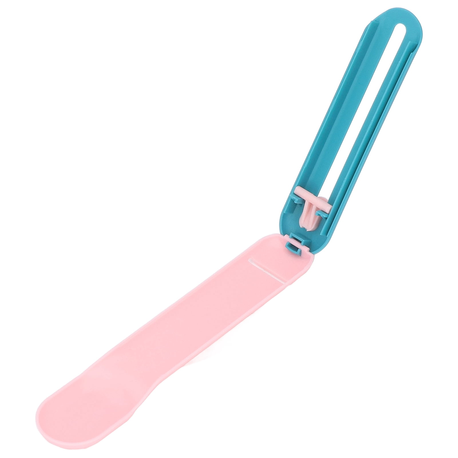Cat Treat Squeeze Spoon, PP Plastic Exquisite Convenient Cat Snack Spoon Reliable For Watering For Cats Blue Spoon With Pink Handle