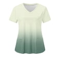 thumbnail image 1 of TIMIFIS Scrub for Women Nurse Uniforms Tops V Neck Gradient Color Short Sleeve Nursing Tops with Pockets - Spring/Summer, 1 of 3