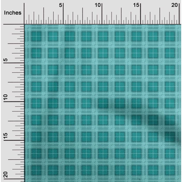 oneOone Georgette Viscose Fabric Tartan Check Printed Craft Fabric BTY 42 Inch Wide