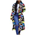 thumbnail image 1 of CEHVOM Manteau Veste à Revers Croisé à Carreaux pour Femme en Liquidation, 1 of 7