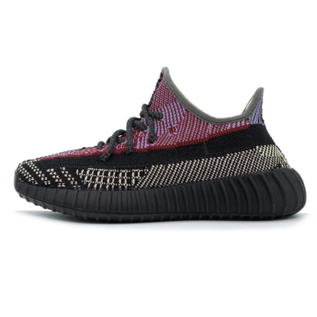 350 V2 Boost Espadrilles Putian Chaussures de Sport pour Hommes Femmes Unisexe avec une Tige en Tricot Multicolore avec des Tons Rouge, Noir et beige, Complétées par une Semelle Noire Texturée. Légères et Respirantes, Ces Espadrilles DIAO Sont Idéales pour une Tenue Décontractée et des Activités de Course.