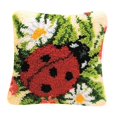 thumbnail image 1 of Abbracc DIY Latch Hook Rug Making Crafts for Kids/Adults 17 inch X 17 inch Ladybird, 1 of 9