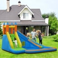 thumbnail image 3 of Gymax Inflatable Water Park Bounce House Climbing Wall Splash Pool w/480W Blower, 3 of 9
