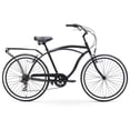 thumbnail image 2 of sixthreezero Men's Around the Block 1 Speed Beach Cruiser Bicycle, Black, 2 of 8