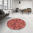 thumbnail image 4 of Ahgly Company Tapis de Zone Carré Orange Lavable en Machine, 7 Pieds Carré, 4 of 7