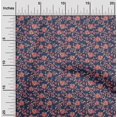 thumbnail image 2 of oneOone Viscose Chiffon Navy Blue Fabric Floral Craft Projects Decor Fabric Printed By The Yard 42 Inch Wide, 2 of 4