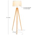 thumbnail image 3 of Brightech Emma Modern Home 60" Tall Standing LED Light Tripod Floor Lamp, Wood, 3 of 11