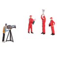 thumbnail image 3 of Milaget 5pcs 1/64 Model Painted Race Car Driver Figures/People Diorama Scenario Set as described, 3 of 9