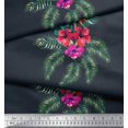 thumbnail image 2 of Soimoi polyester Crepe Fabric Floral & Leaves Tropical Fabric Prints By Yard 42 Inch Wide, 2 of 2