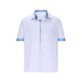 thumbnail image 2 of EGNMCR Chemise Décontractée pour Homme à Manches Courtes, Col à Revers, Couleurs Contrastantes, Blouse T-shirt à Col Rabattu, 2 of 5