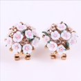 thumbnail image 2 of Boucles d'Oreilles Boule Rembourrées à Fleurs pour Femme Boucles d'Oreilles Boho Mode, 2 of 2