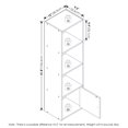 thumbnail image 2 of Furinno Luder Bibliothèque à 4 Niveaux avec Armoire de Rangement à 1 Porte Chêne Français, 2 of 8