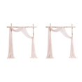 thumbnail image 4 of Decodeary Wedding Arch Drapes Memorable Setting For Big Day Not Easy To Wrinkle Easy Care shell pink 2Set, 4 of 6