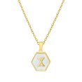 thumbnail image 1 of Colliers, Collier Lettre Coquille Mignonne pour Filles, Pendentifs Pièce pour Filles en Acier Inoxydable Colliers Initiale pour Femmes Bijoux Rond, 1 of 9
