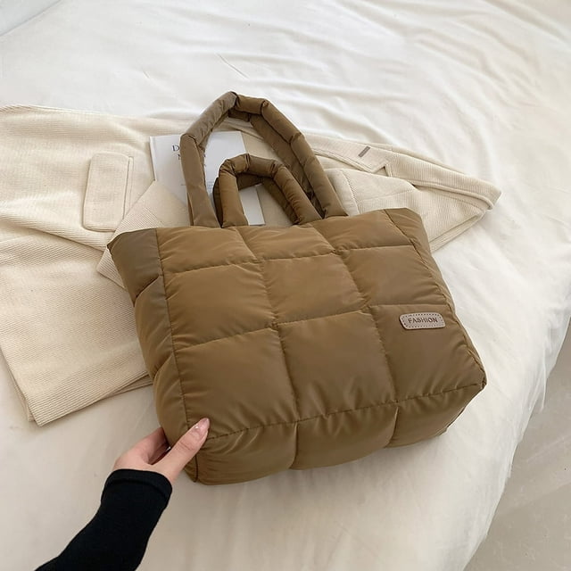 Women Light Shopping Bag Solid Color Large Capacity Soft Ladies Girls Trendy Bag