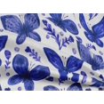 thumbnail image 4 of oneOone Tissu Rayonne Indigo Bleu Insecte & Floral Plume Matériel de Robe Tissu Imprimé Tissu au Mètre 56 Pouces de Large, 4 of 5