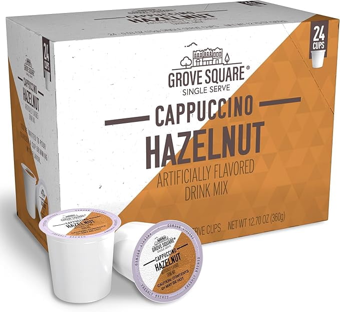 Grove Square Hazelnut Cappuccino Single-Serve Coffee Pods 48 COUNT