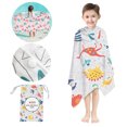 thumbnail image 4 of CSChome Serviette Design Boucle Cachée Serviette de Bain Portable pour Enfants Fibre Superfine Dessin Animé, 4 of 7