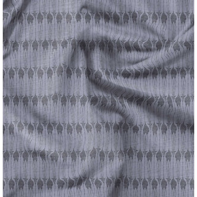 Soimoi Gray Rayon Fabric Giraffe Animal Printed Craft Fabric by The Yard 56 Inch Wide