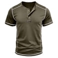 thumbnail image 5 of Weiqiqre Men's Clothing Henley Shirts Short Sleeve Cotton Casual Fashion T Shirts Lightweight Buttons Basic Tee Tops, 5 of 5