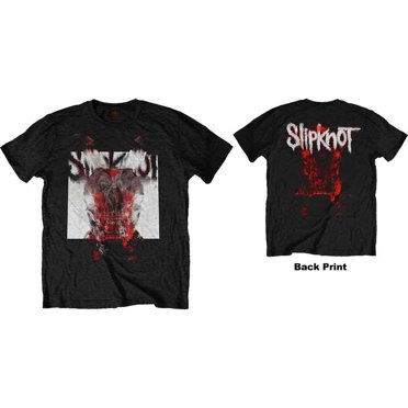 Slipknot Unisex T-Shirt Devil Single - Logo Blur (Back Print)