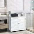 thumbnail image 4 of Costway Armoire de Rangement en Bois pour Salle de Bain avec Double Porte à Persiennes, 4 of 10