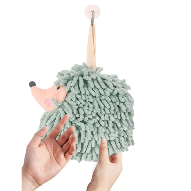 Dvkptbk Bathroom Chenille Hanging Hand Towel Balls- Super Absorbent Microfiber Soft Towel Quick Drying Hand Balls with Hanging Loop for Home Bathroom Kitchen Hand Towels Kitchen & Dining