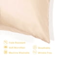 thumbnail image 3 of PiccoCasa 2 Pcs Satin Pillowcase Zippered Silky Sateen, Non-Standard Caramel, 3 of 9