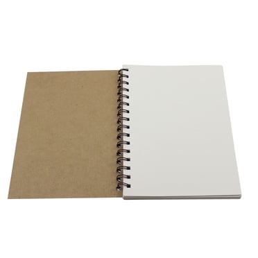 Vintage Kraft Paper Spiral Sketchbook Journal Planner Diary Notebook for Students Office Writing Drawing (Kraft Cover)