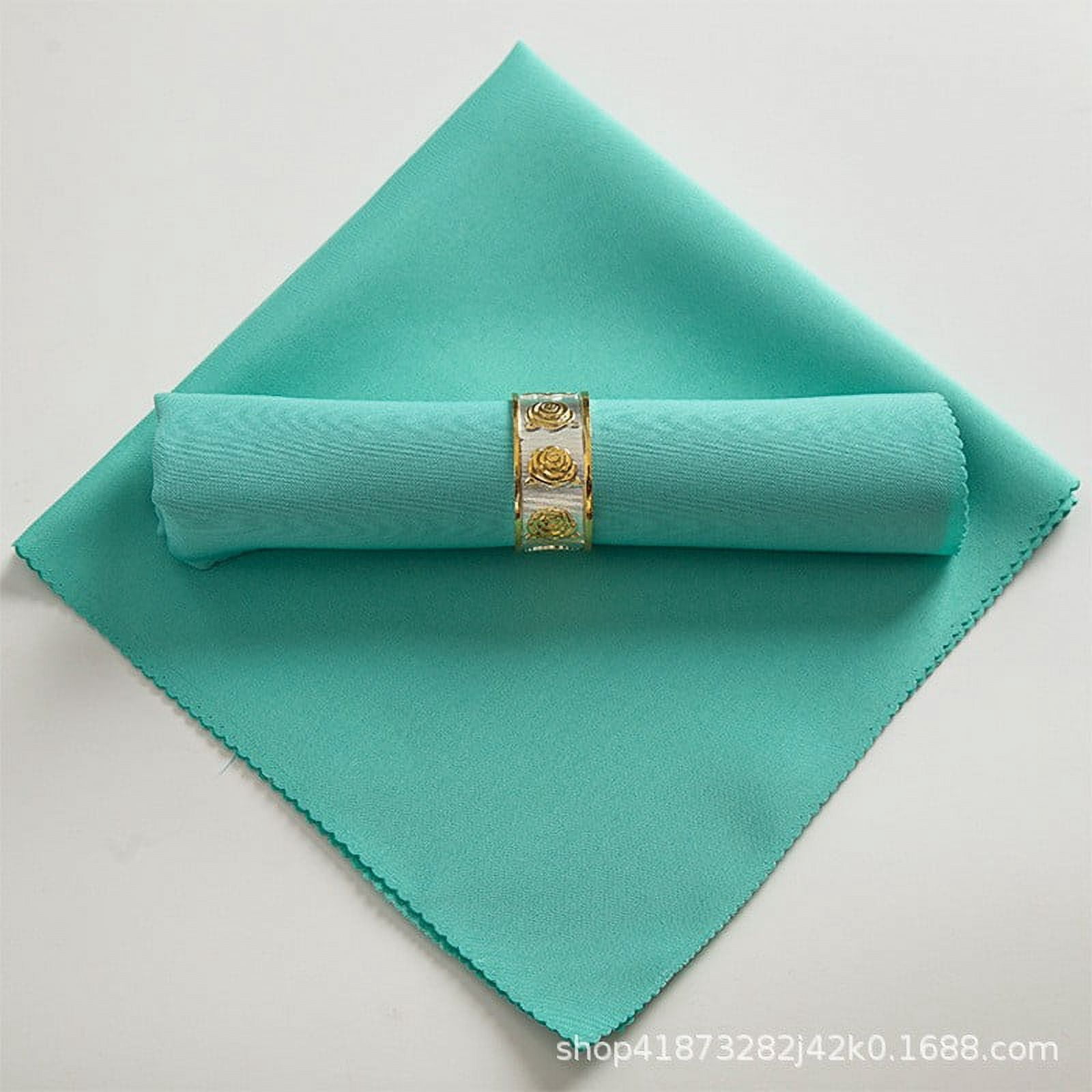 Napkins Cloth Washable, Green Cloth Napkins, 18.9x18.9Inch Soft Cotton Dinner Napkins Cloth, Rustic Table Napkins, 6Pcs Reusable Table Napkin with Hemmed Edges