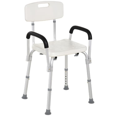 Adjustable Medical Shower Chair Quick Release Bathtub w/Arm Backrest WT