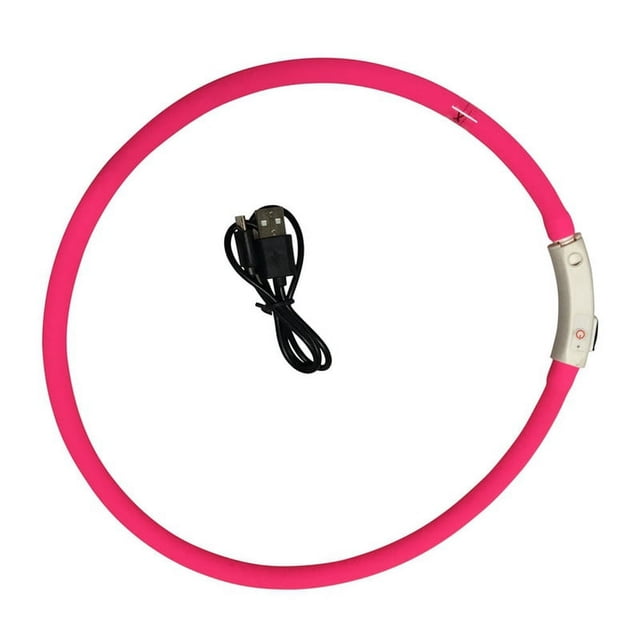 Pet Dogs Cats USB Rechargeable Flashing Night Collars Luminous Collar LED Light USB Dog Collar Pet Teddy Flash Collar