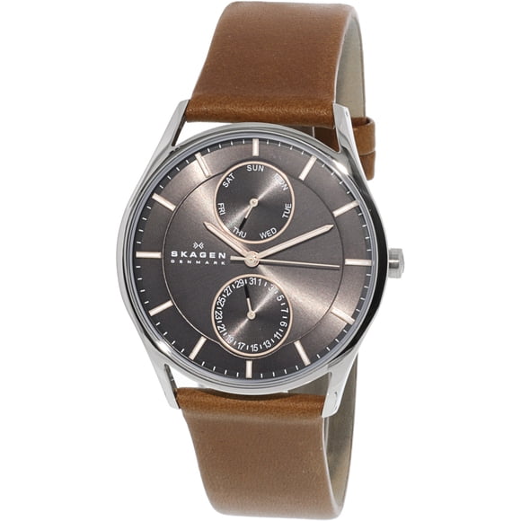 Skagen Montre de Mode pour Homme Holst SKW6086 en Cuir Brun à Quartz Japonais