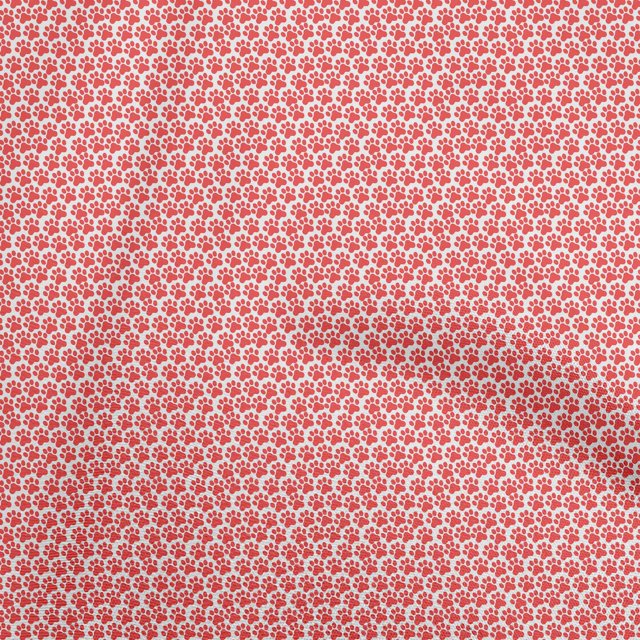 oneOone Rayon Red Fabric Animal Sewing Material Print Fabric By The Yard 56 Inch Wide