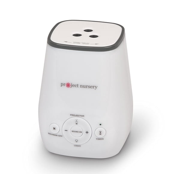 Projecteur apaisant 4-en-1 de Project Nursery avec veilleuse et minuterie - Blanc