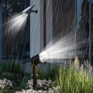 Dvkptbk Lumière solaire Spots solaires lumineux, lumières solaires extérieures 2-in-1 Lampes solaires sans fil pour jardin de jardin Patio Porch Walkway （1Pack） Éclairage & Plafond
