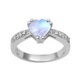 thumbnail image 1 of 8 MM Moonstone 925 Sterling Silver Solitaire Women Promise Ring, 1 of 2