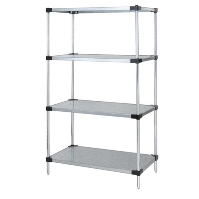 Quantum Storage WRS4-63-1854SS Unités de Départ Solides à 4 Tablettes, Acier Inoxydable - 18 x 54 x 63 Po