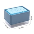 thumbnail image 2 of Kitchen Soap Dispenser with Sponge Holder and Drain Pan – 350 mL Automatic Liquid Dispenser for Sink, ABS Material, Transparent Container, 2 of 8