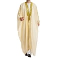 thumbnail image 2 of Manteaux pour Hommes Robe Musulmane pour Hommes Robe Arabe Mi-Longue Style Long Manches Longues Chemise Longue Brodée Robe Décontractée Surplomb, 2 of 8