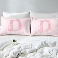 thumbnail image 3 of Erosebridal Housse de Couette Initiale de A à Z Simple, Literie Nœud D Taille Simple, Décor Monogrammé Dessin Animé, Réversible 2 Pcs, 3 of 7