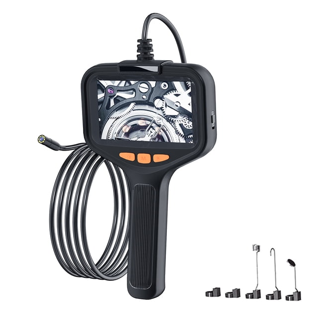 Endoscope Caméra avec Lumière, Endoscope HD 1080P avec Écran 4,3 Pieds' 8 Lumières DEL Réglables, Inspection