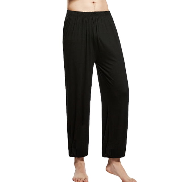 Pantalon de Pyjama Homme en Coton Tricoté avec Boutons