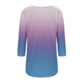 thumbnail image 3 of Birdeem Blouse pour Femmes Col Rond Manches 3/4 Boutonnée, 3 of 10