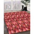 thumbnail image 3 of Ahgly Company Tapis d'Intérieur Rectangulaires Transitionnels Rouges Lavables à la Machine, 2 Pieds x 4 Pieds, 3 of 7