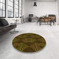 thumbnail image 4 of Ahgly Company Machine Washable Indoor Rectangle Transitional Dark Yellow Green Area Rugs, 2' x 5', 4 of 7