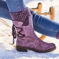 thumbnail image 4 of CEHVOM Autumn And Winter New Woolen Yarn Snow Boots Back Strap Plus Size Boots Women, 4 of 4