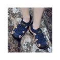 thumbnail image 3 of UKAP Mens Sandals Drawstring Beach Shoe Closed Toe Fisherman Sandal Men's Driving Shoes Lightweight Blue 12, 3 of 7
